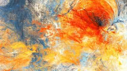 Abstract sky with shiny color clouds Bright artistic splashes Beautiful futuristic painting background Fine pattern for interior cover album booklet